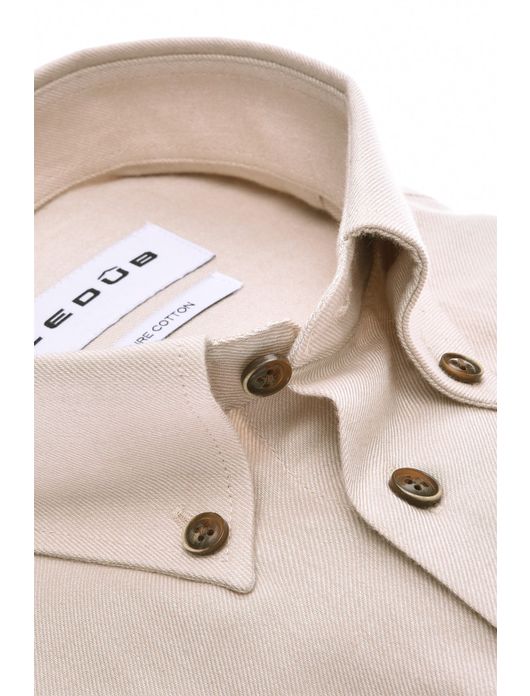 casual overhemd bruin Ledub Modern Fit New