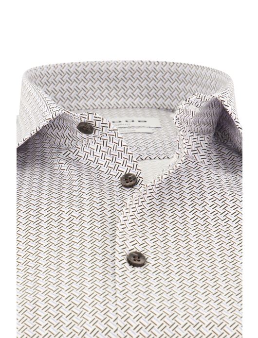 overhemd mouwlengte 7 Ledub Modern Fit New wit geprint