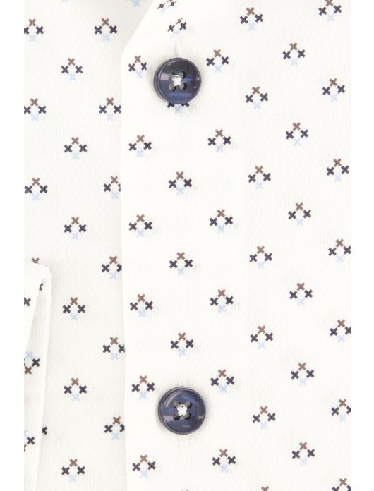 Ledub overhemd wit geprint ml 7
