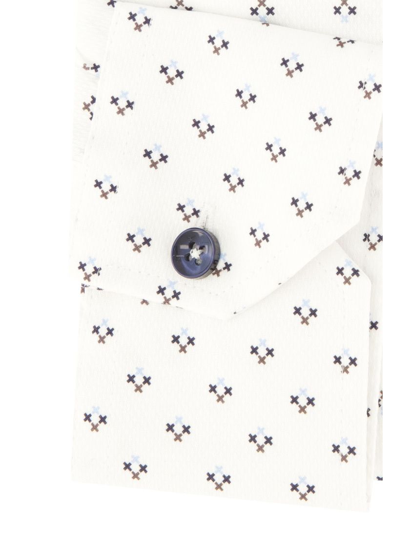 Mouwlengte 7 Ledub overhemd wit geprint