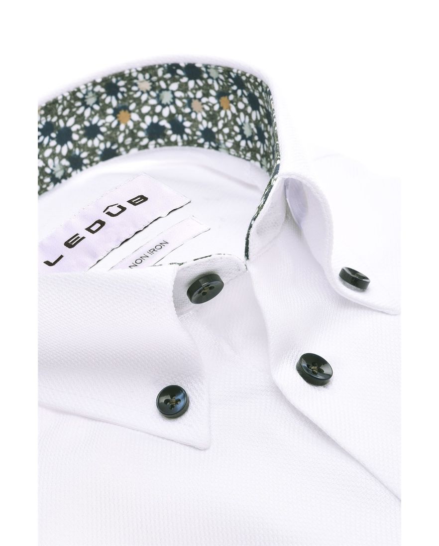Ledub Modern Fit New overhemd mouwlengte 7 wit non iron