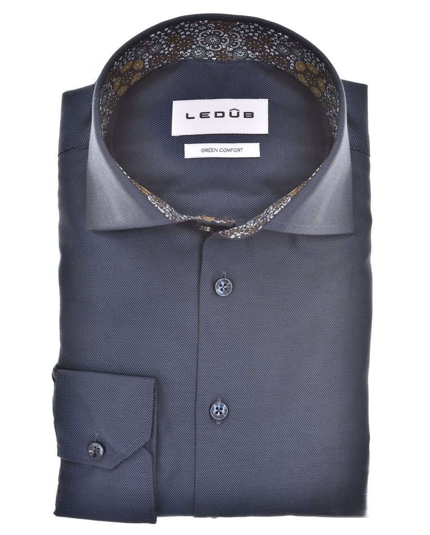 Ledub Modern Fit New overhemd mouwlengte 7 navy