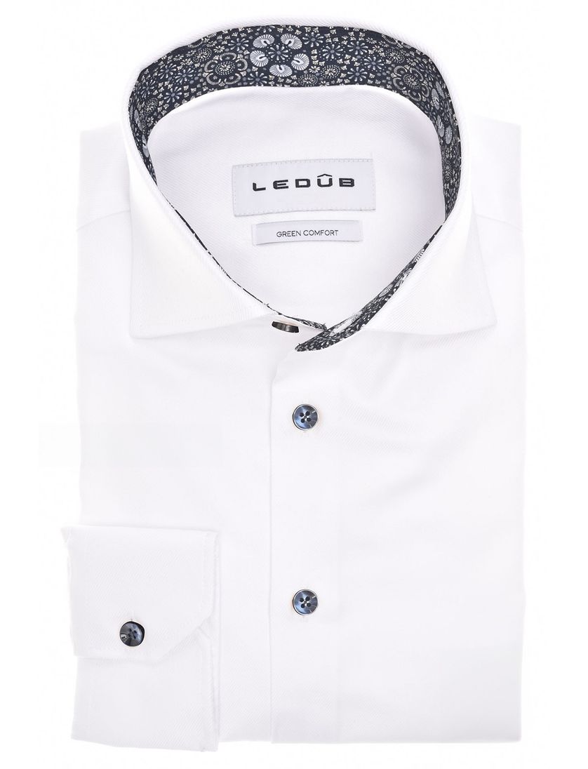 overhemd mouwlengte 7 Ledub Modern Fit New wit