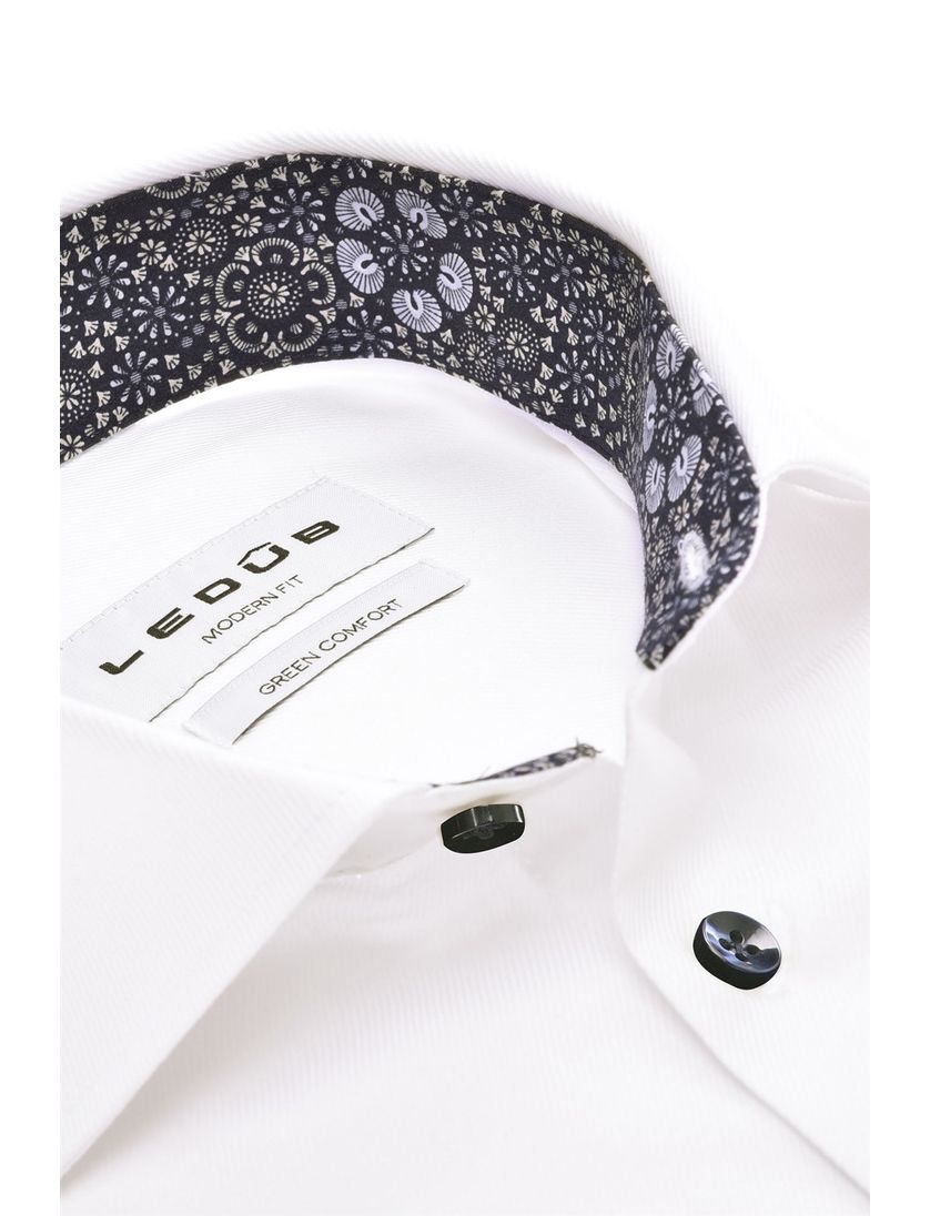 overhemd mouwlengte 7 Ledub Modern Fit New wit