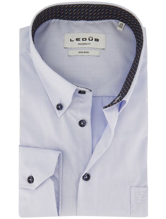 Strijkvrij overhemd Ledub lichtblauw