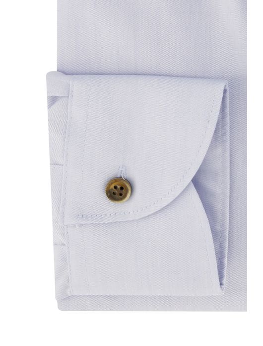 overhemd mouwlengte 7 John Miller lichtblauw effen katoen normale fit