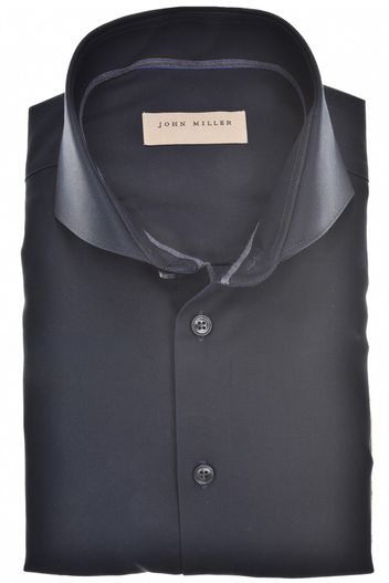 John Miller John Miller Tailored Fit overhemd ml7 donkerblauw cutaway