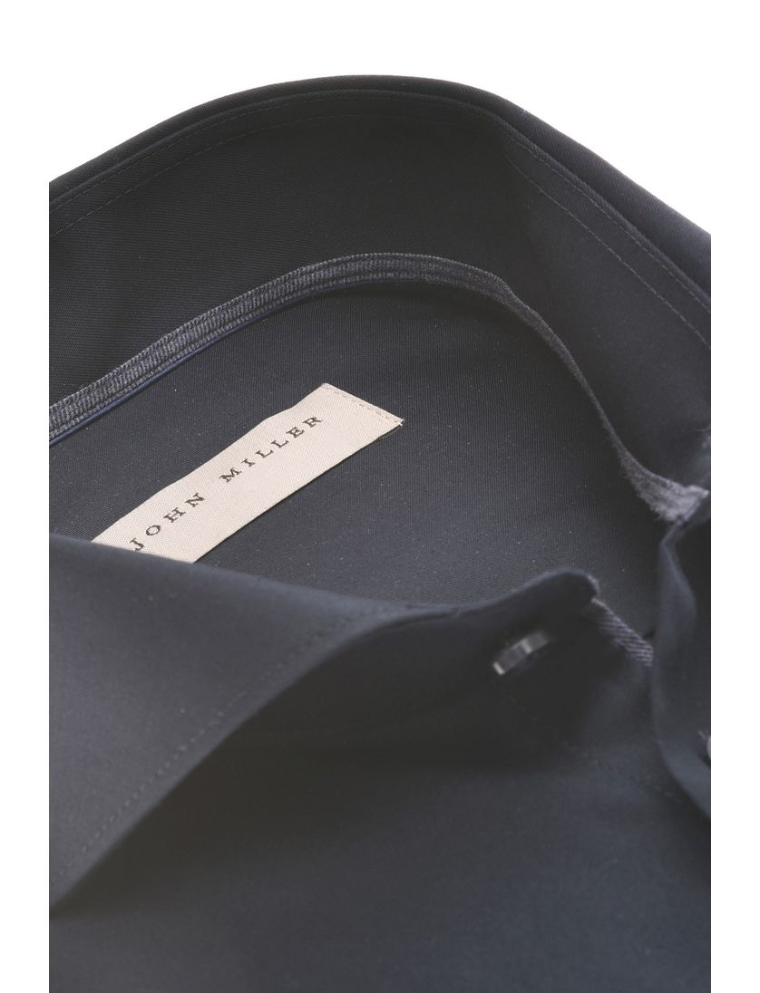 overhemd ml7 John Miller Tailored Fit donkerblauw cutaway