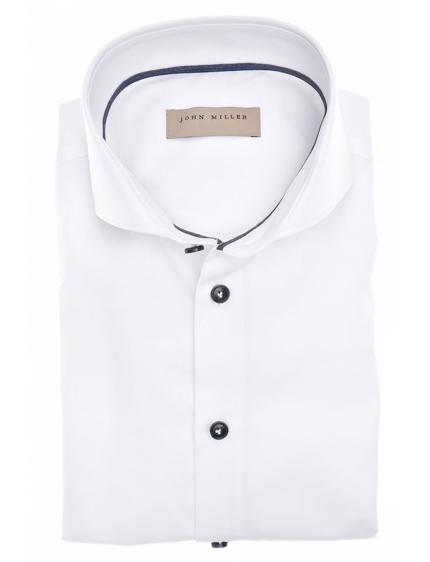 overhemd mouwlengte 7 John Miller Tailored Fit wit cutaway