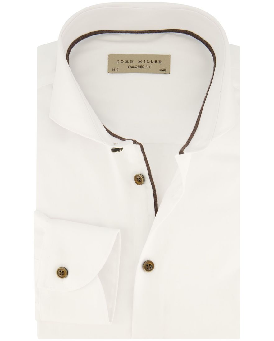 John Miller overhemd mouwlengte 7 normale fit wit effen