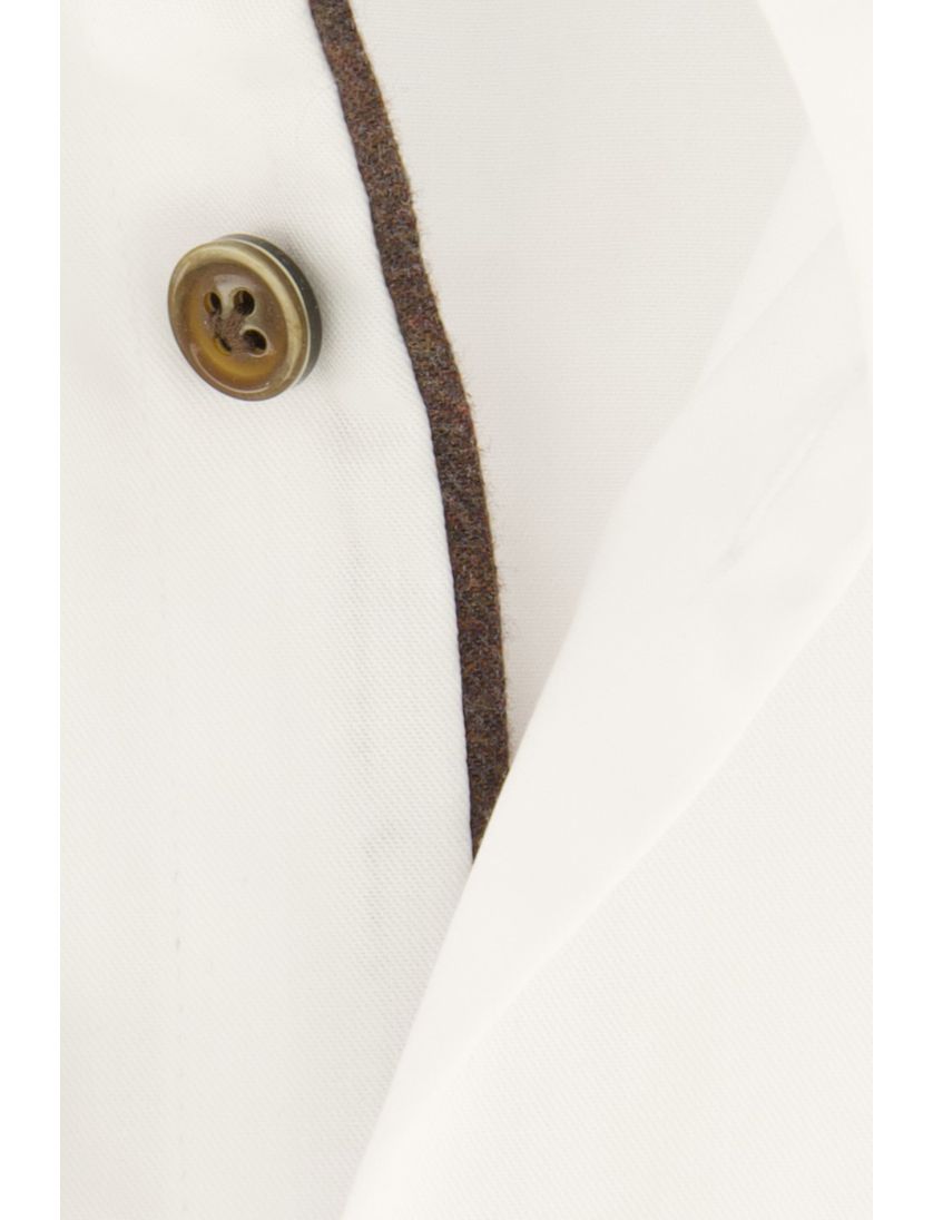 katoenen John Miller overhemd mouwlengte 7 wit normale fit