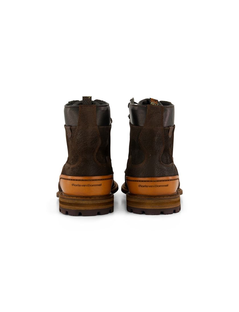 Floris van Bommel boots effen leer bruin