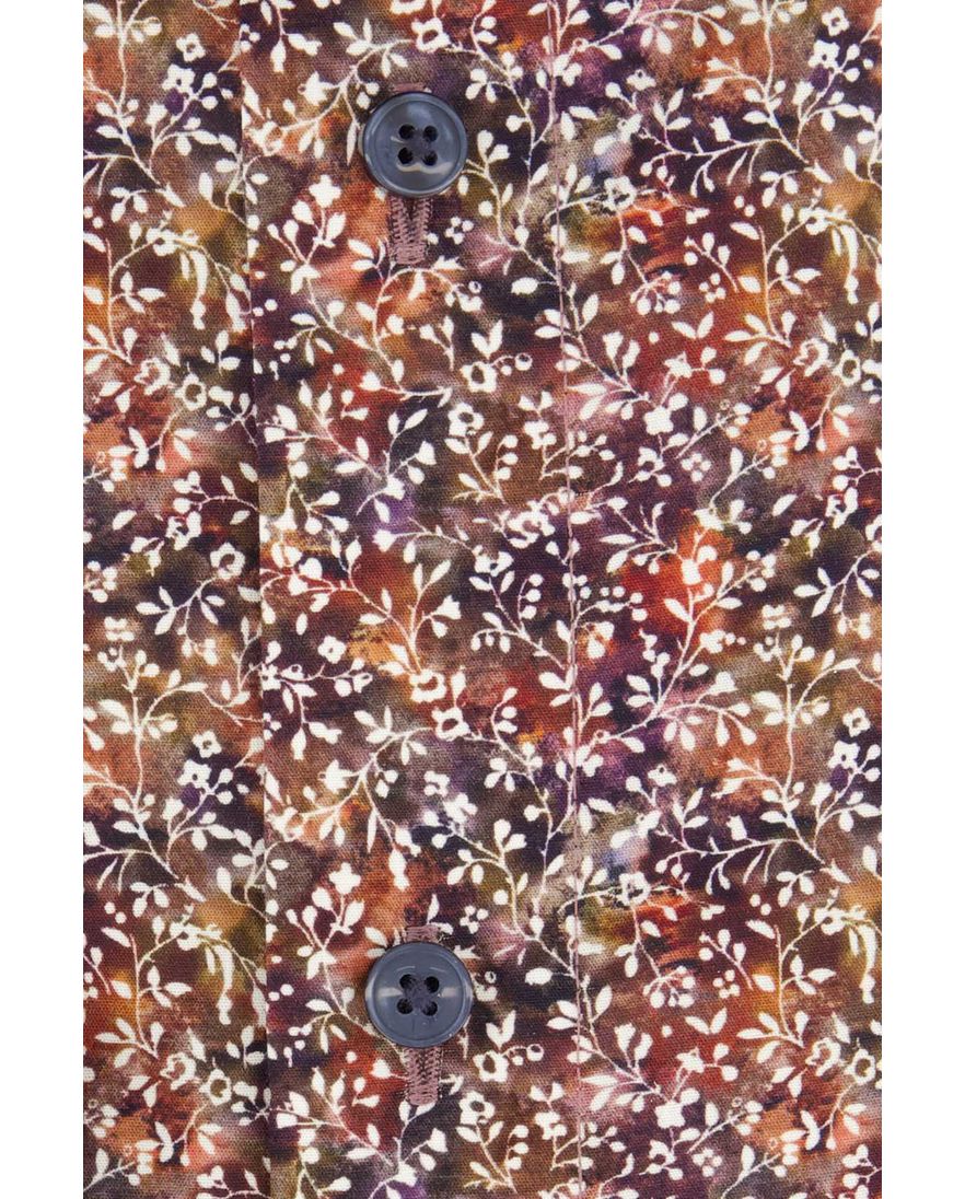 Olymp overhemd rood geprint modern fit strijkvrij