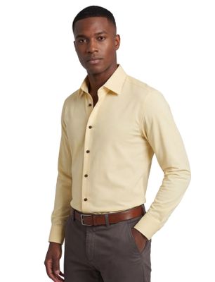 Olymp Olymp Level 5 body fit overhemd lichtgeel