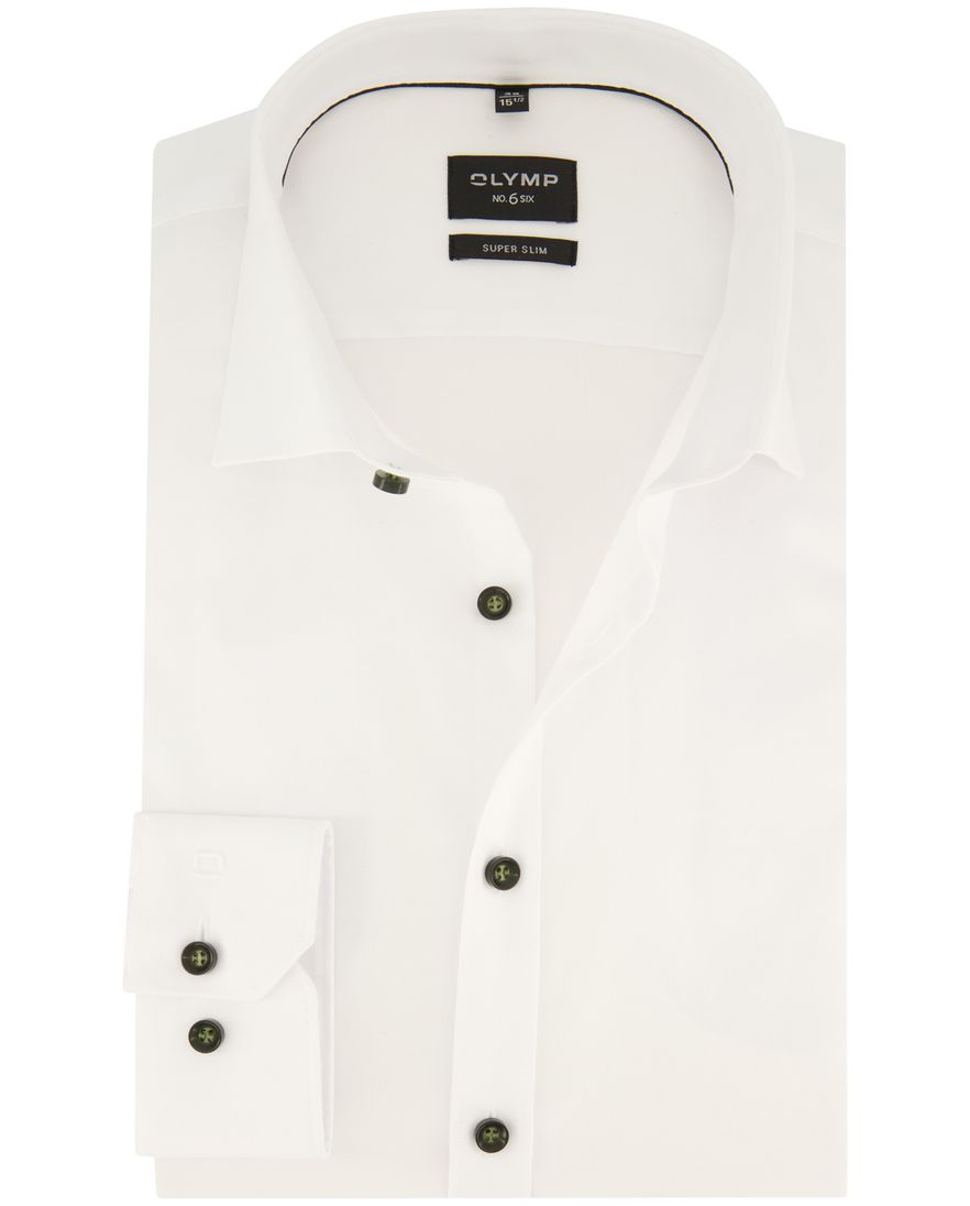 Olymp business overhemd extra slim fit wit effen