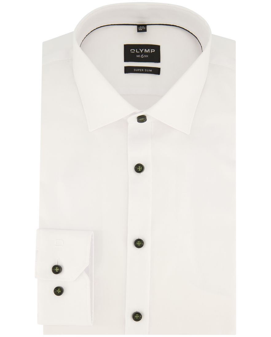 Olymp business overhemd extra slim fit wit effen
