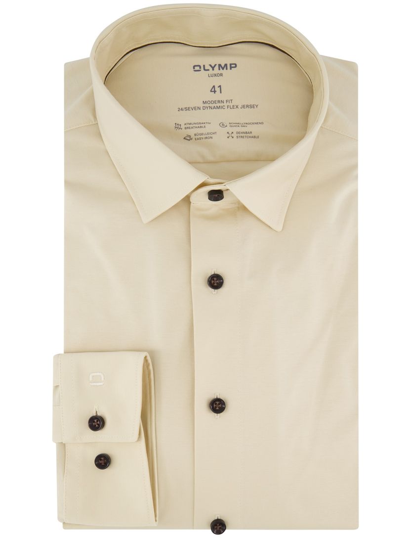 business overhemd Olymp Luxor Modern Fit creme