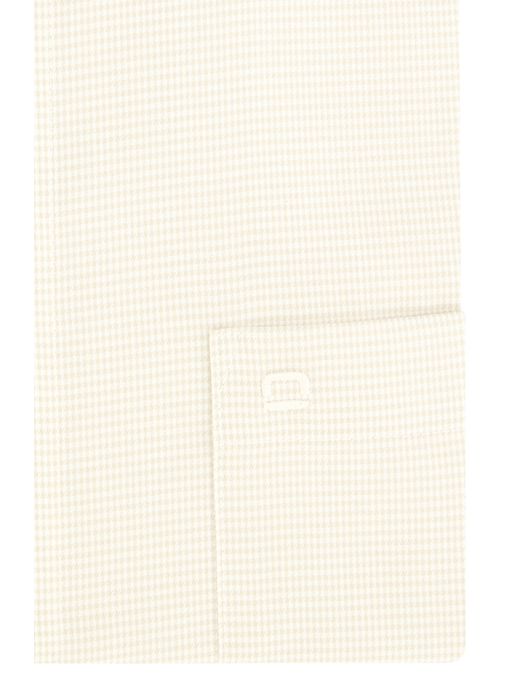 Olymp overhemd modern fit beige geprint