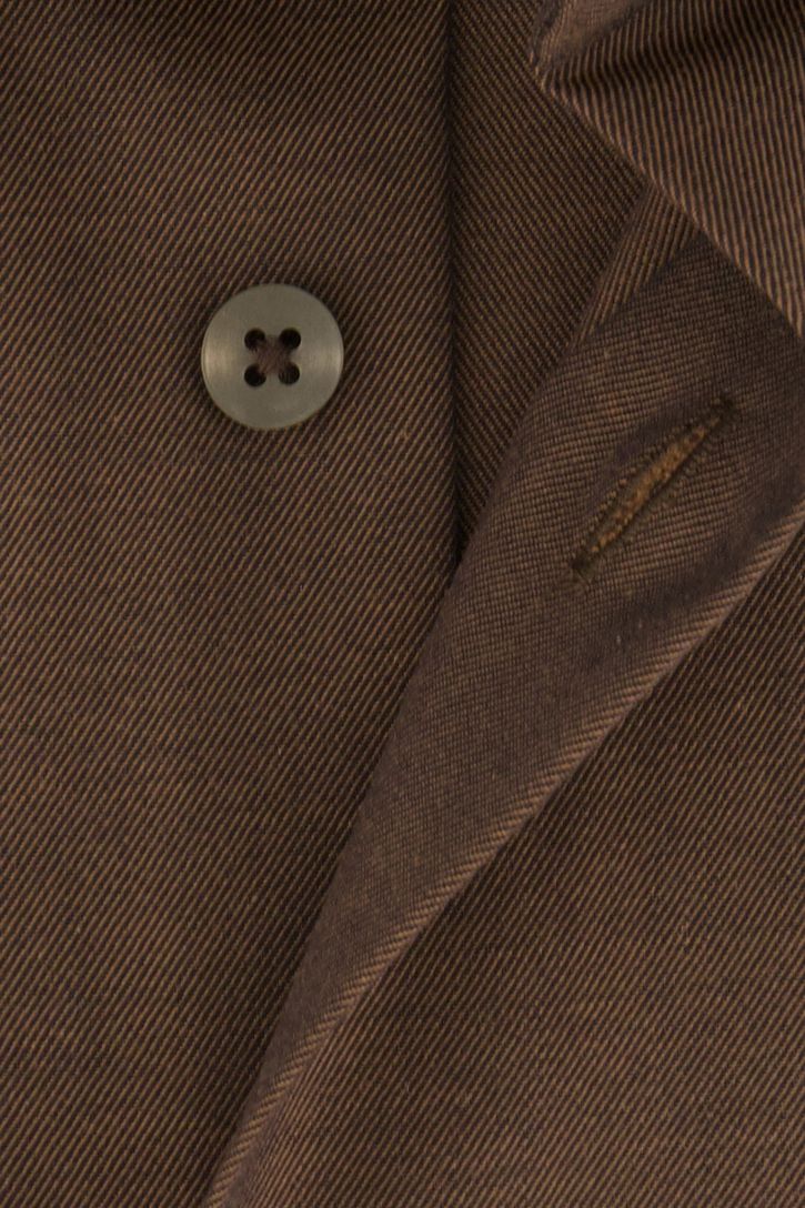 Olymp business overhemd Luxor Modern Fit bruin katoen, stretch