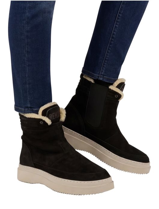 nette schoenen Rehab effen leer donkerblauw