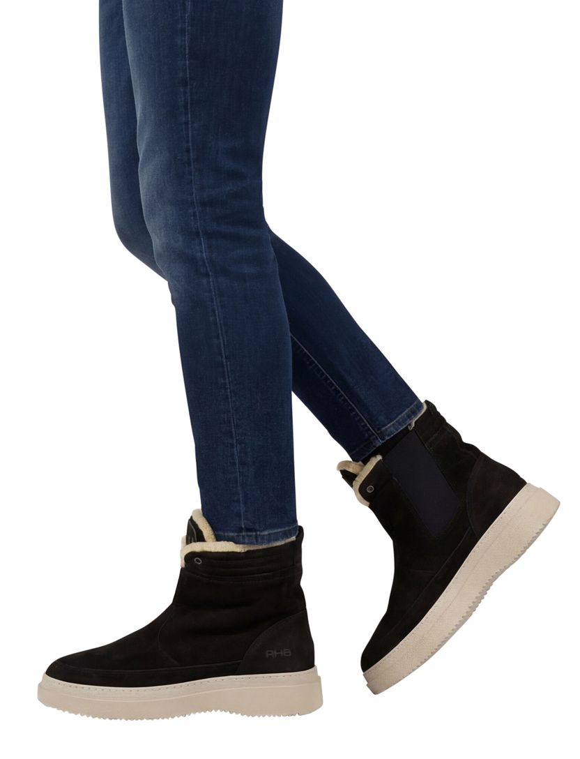 Rehab boots uni leer donkerblauw