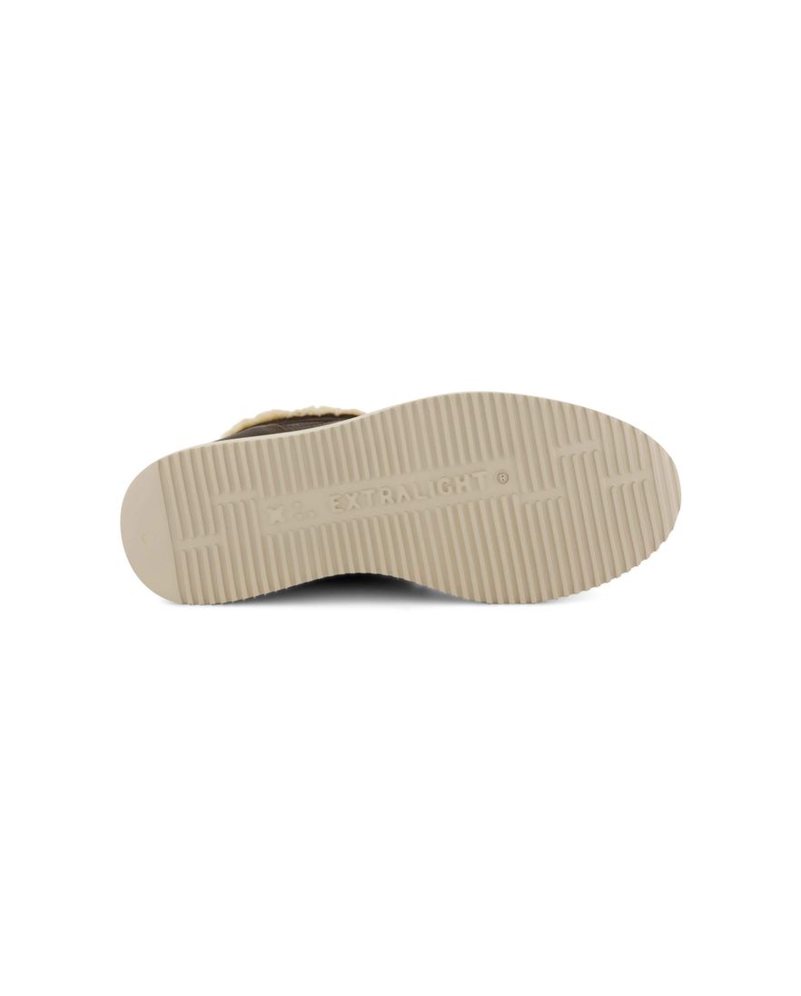 Rehab boots bruin leer gewatteerd beige zool