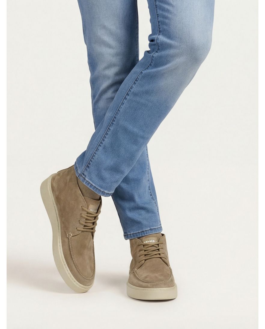 Rehab sneakers beige uni 100% leer