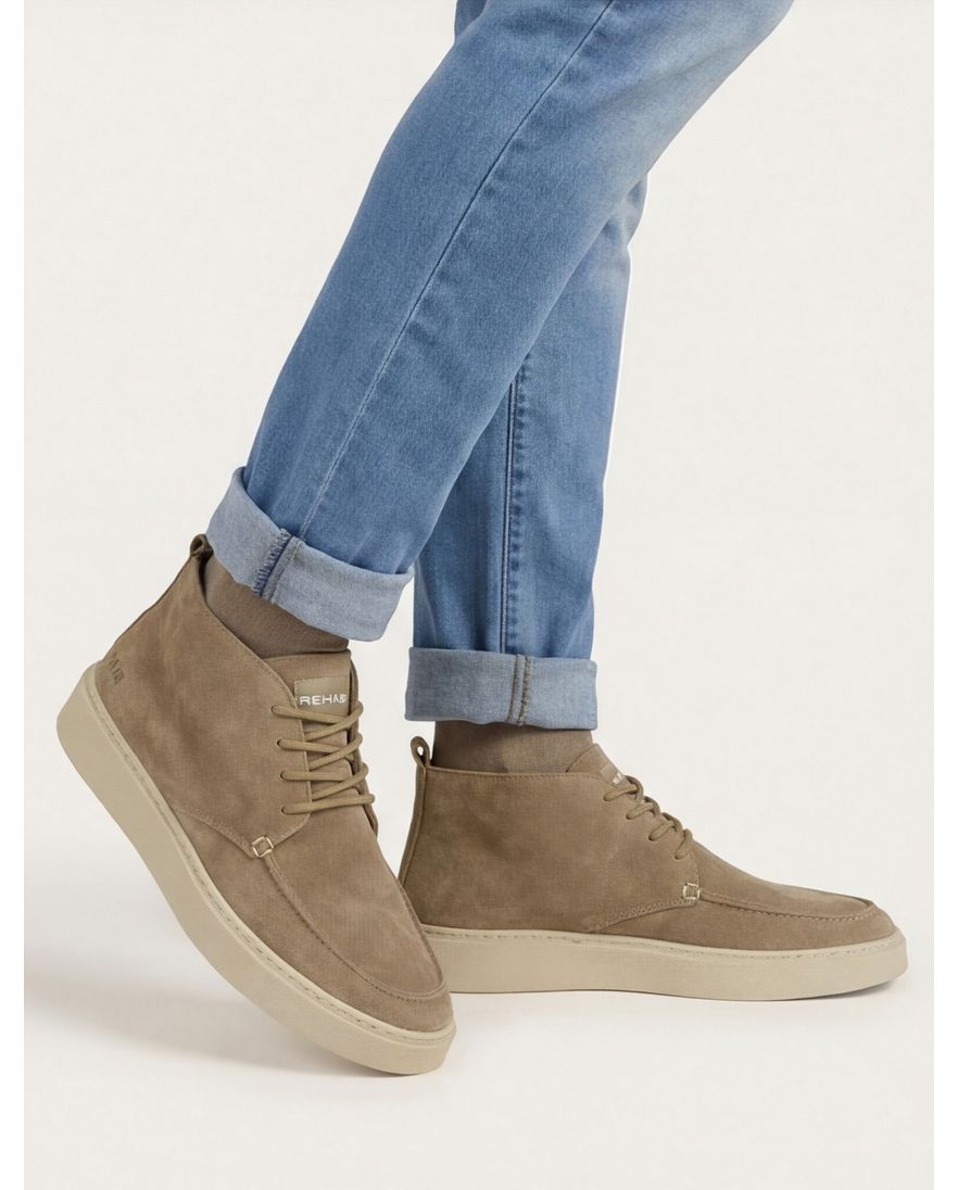 Rehab sneakers beige uni 100% leer