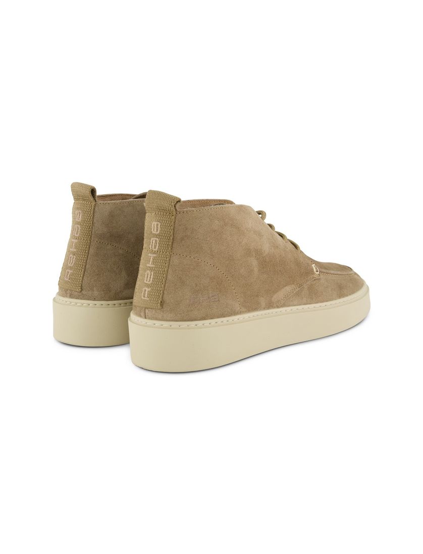 Rehab hoge sneakers effen leer beige