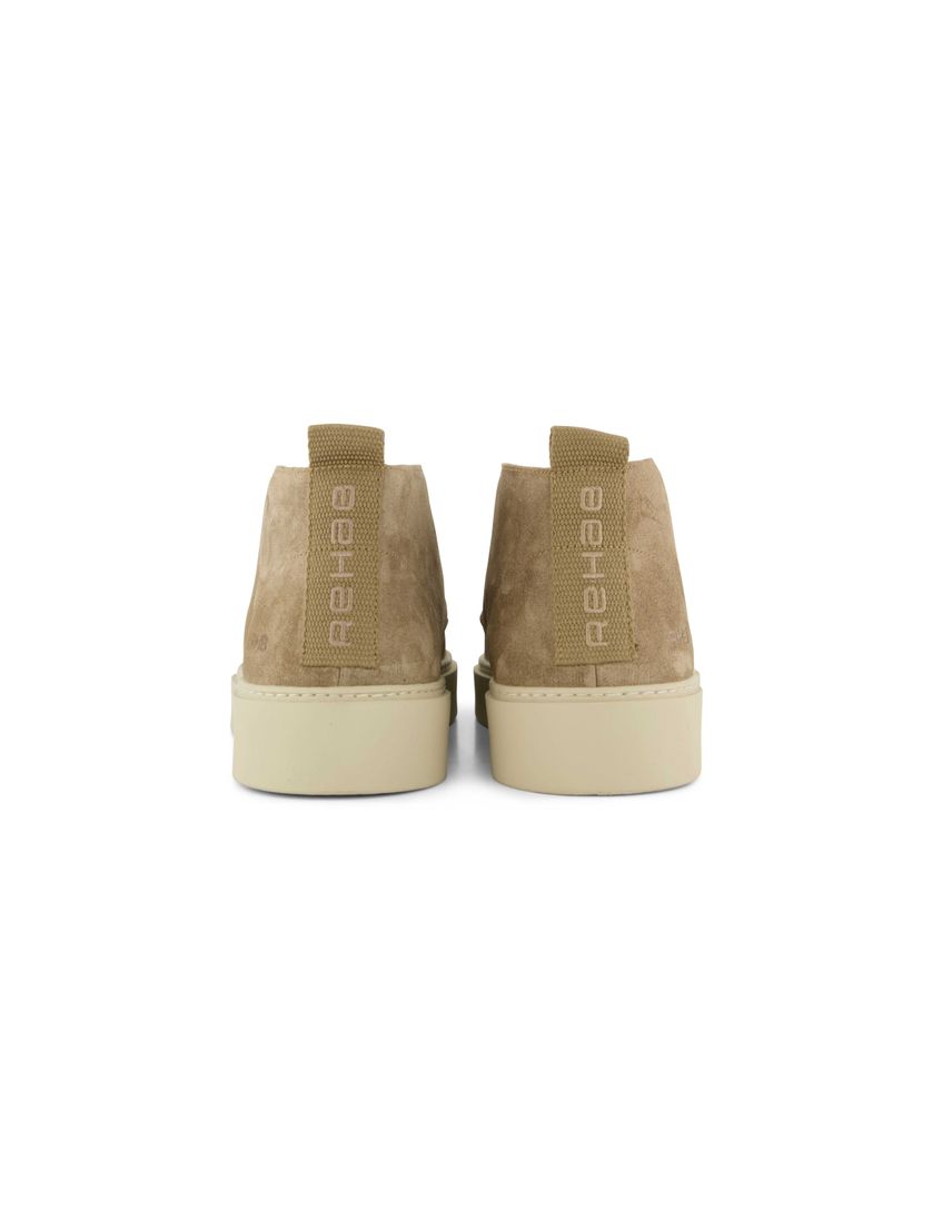 Rehab hoge sneakers effen leer beige