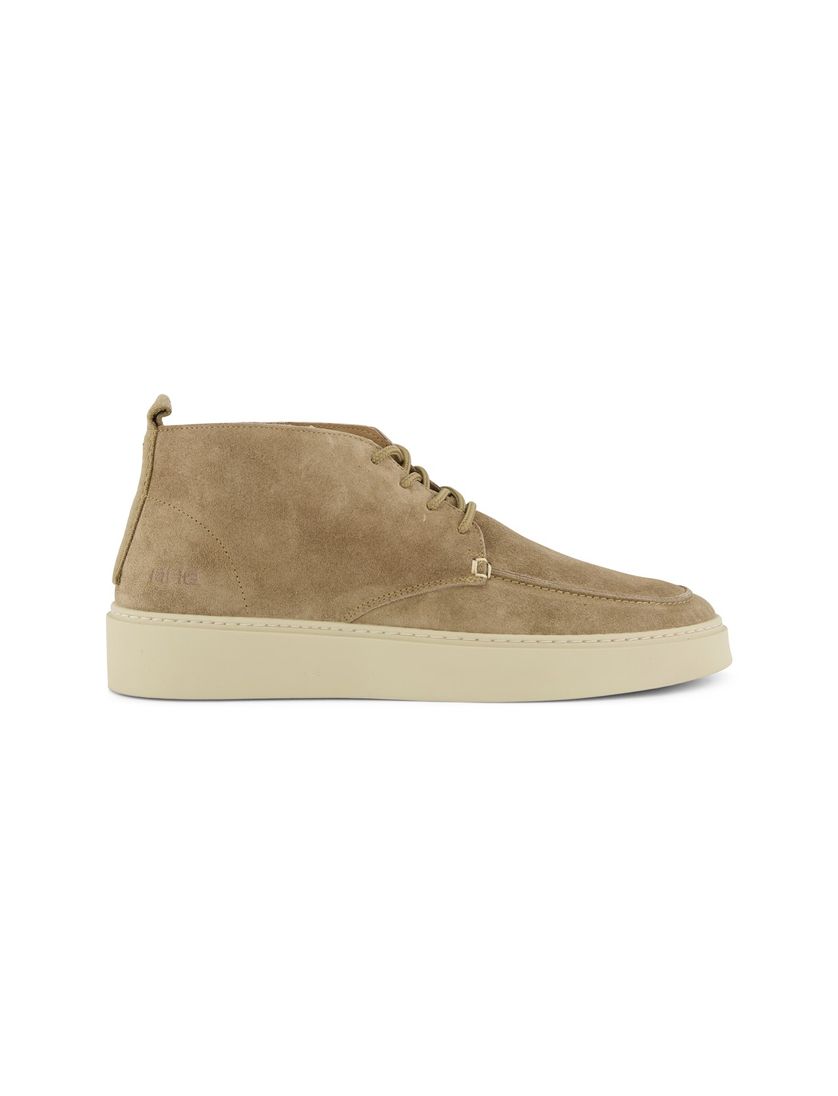 Rehab hoge sneakers effen leer beige