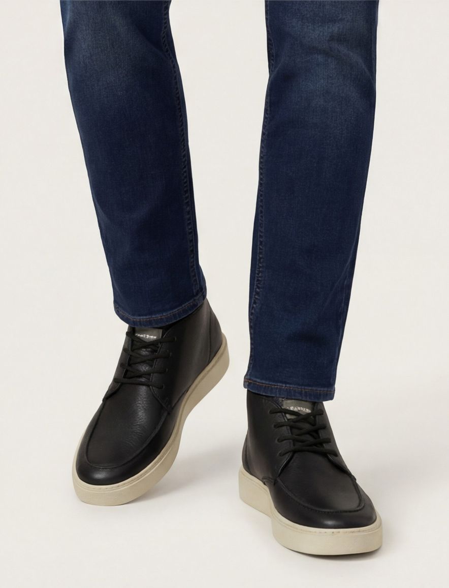 sneakers Rehab effen leer zwart