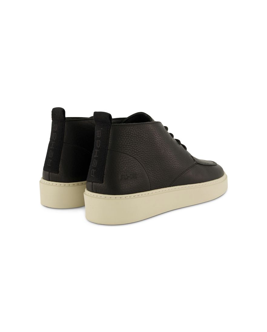 Rehab hoge sneakers zwart effen leer