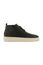 Rehab hoge sneakers zwart effen leer