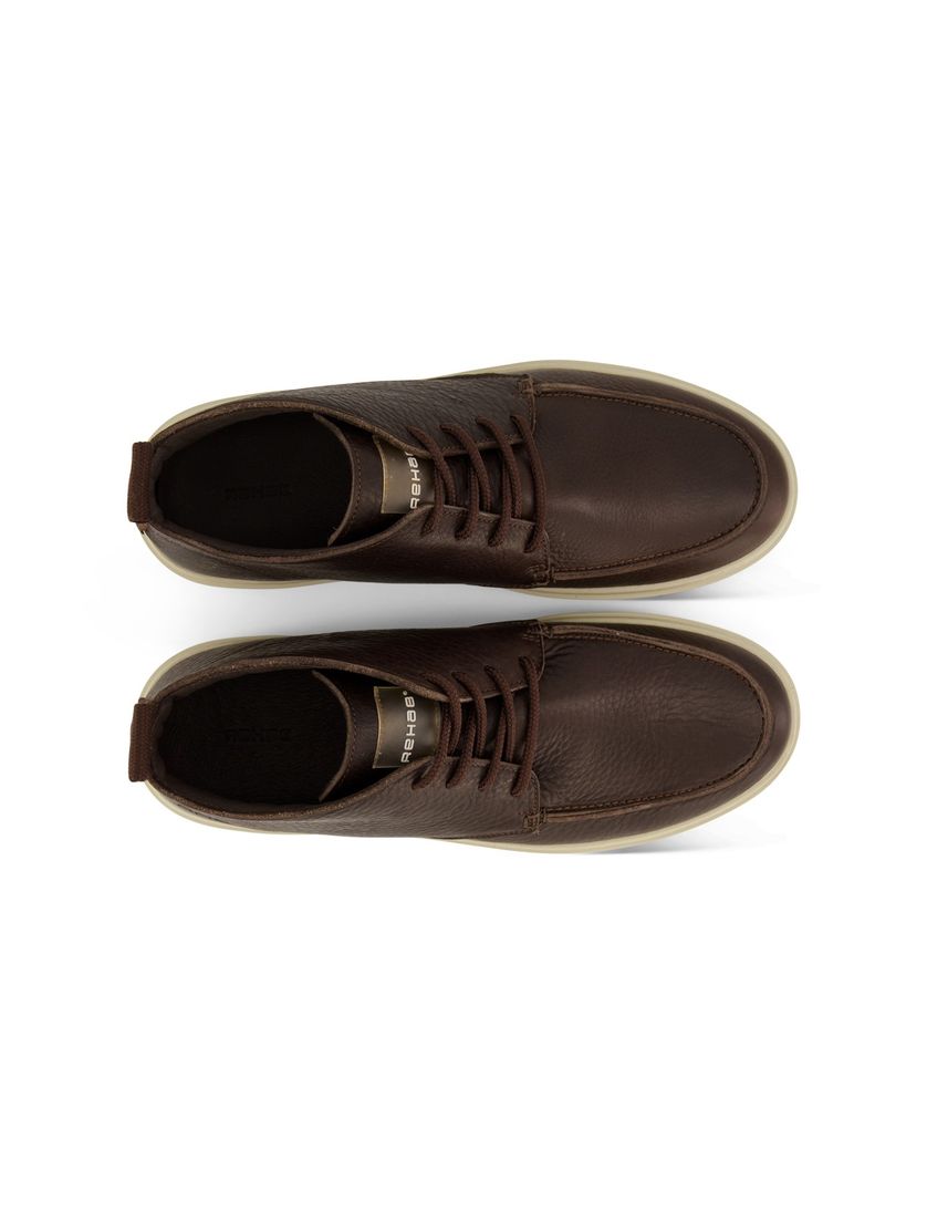 bruine effen Rehab sneakers leer