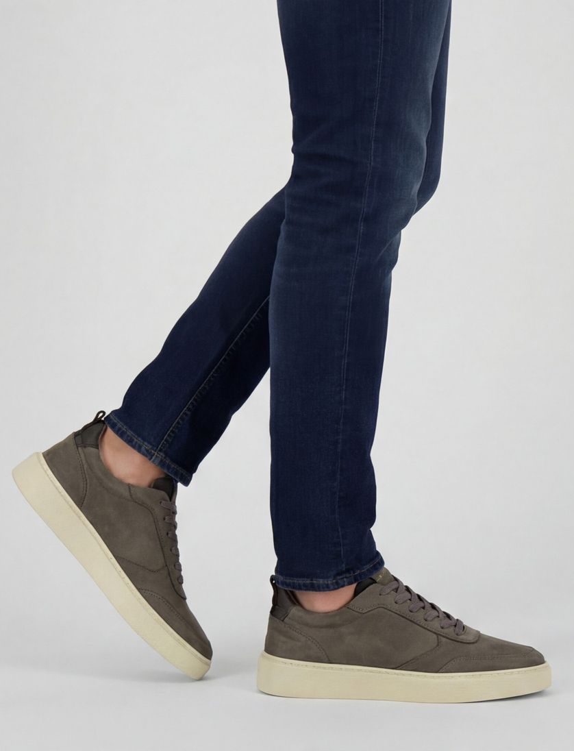 Rehab sneakers uni leer grijs