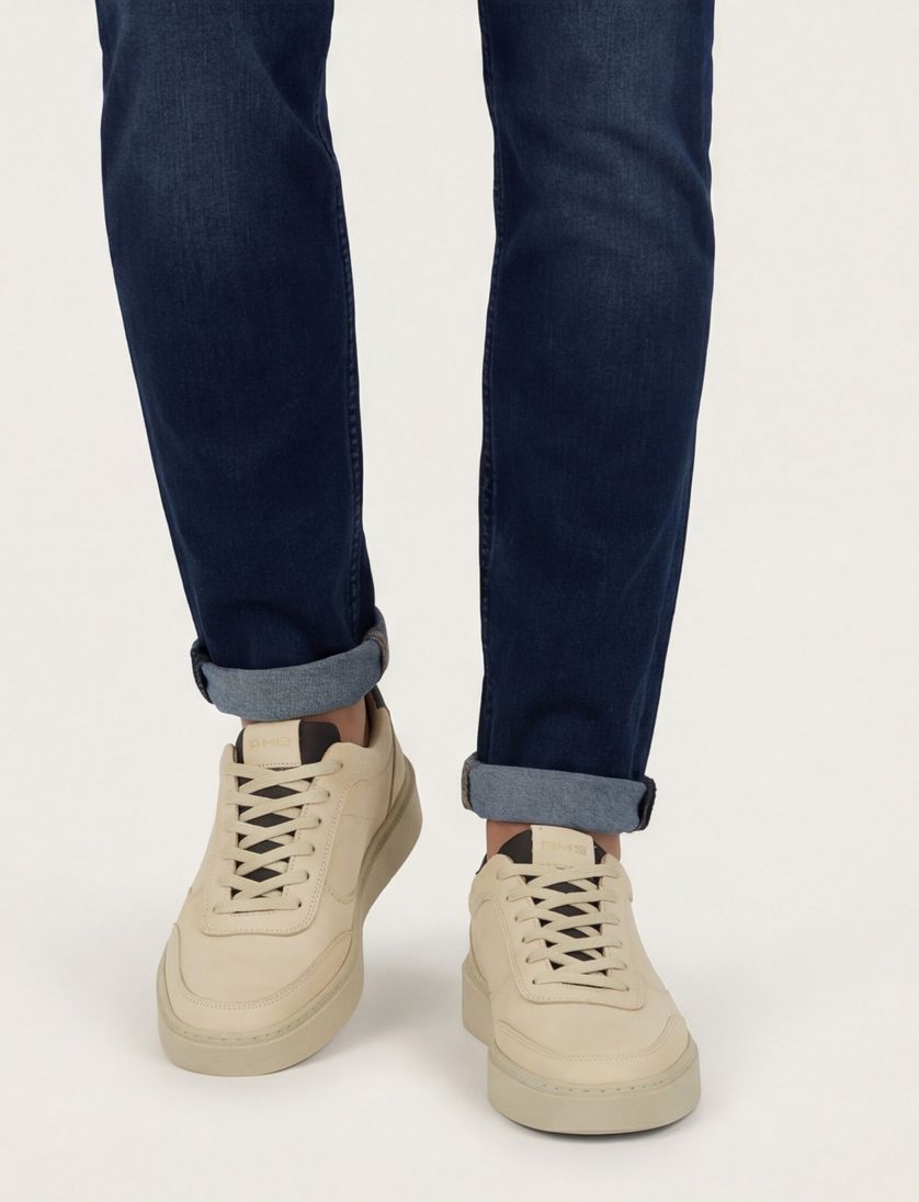 Beige Rehab sneakers effen leer