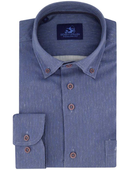 casual overhemd blauw Eden Valley Regular Fit