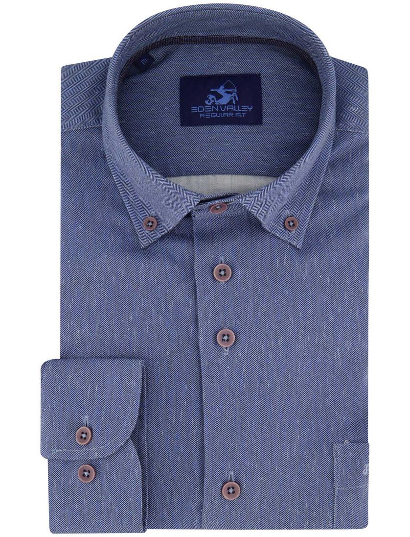 Casual overhemd Eden Valley Regular Fit blauw