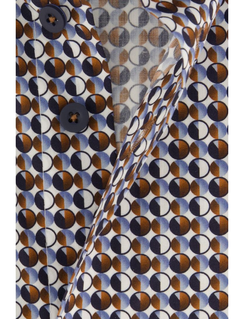 Eden Valley casual overhemd mouwlengte 7 bruin geprint