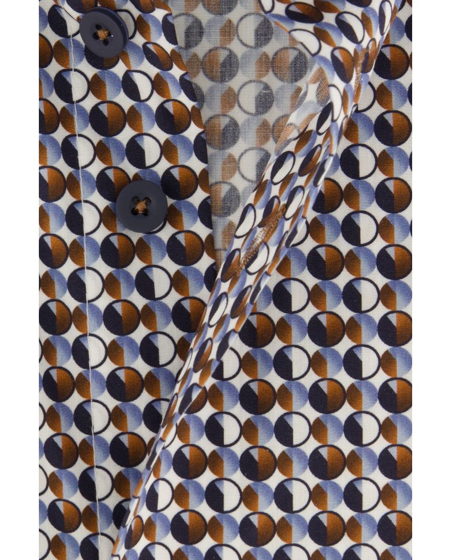 Eden Valley Modern Fit overhemd mouwlengte 7 bruin