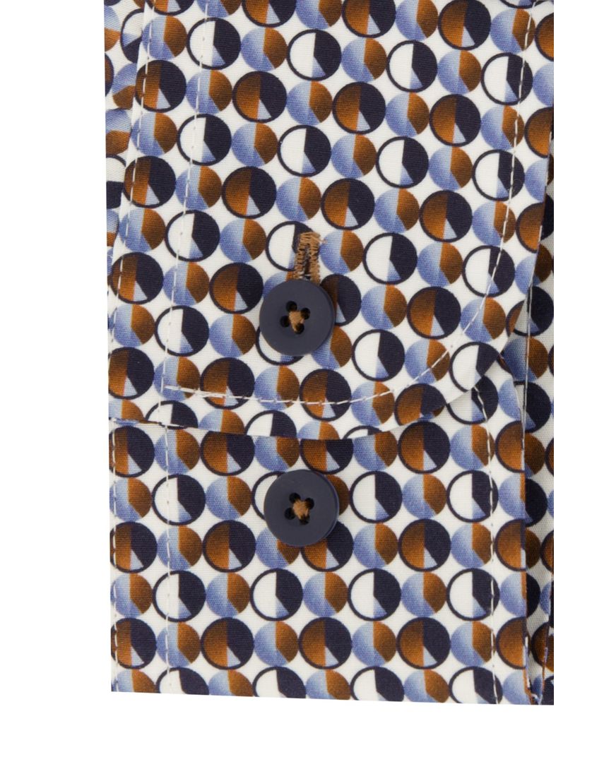 Eden Valley casual overhemd mouwlengte 7 bruin geprint