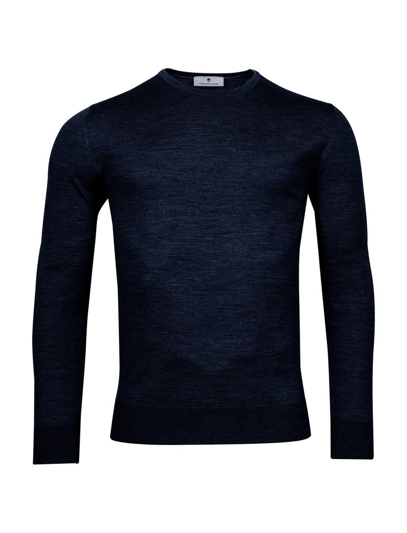 Thomas Maine donkerblauw ronde hals