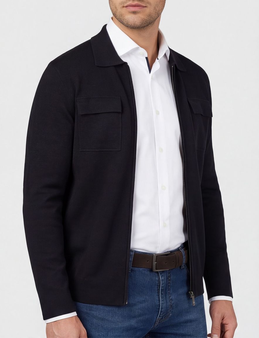 Thomas Maine vest donkerblauw borstzakken