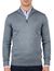 Thomas Maine blauwe trui half-zip wol normale fit