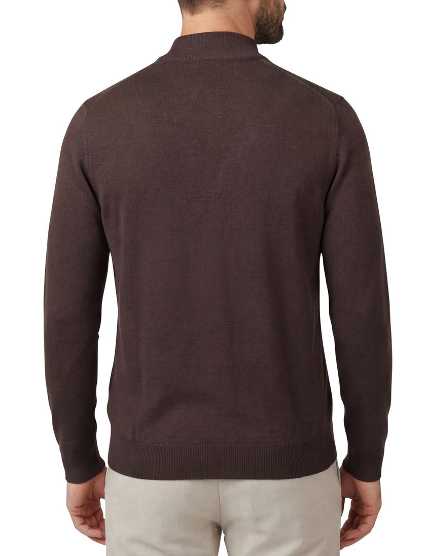 Thomas Maine turtleneck bruin normale fit 100% wol