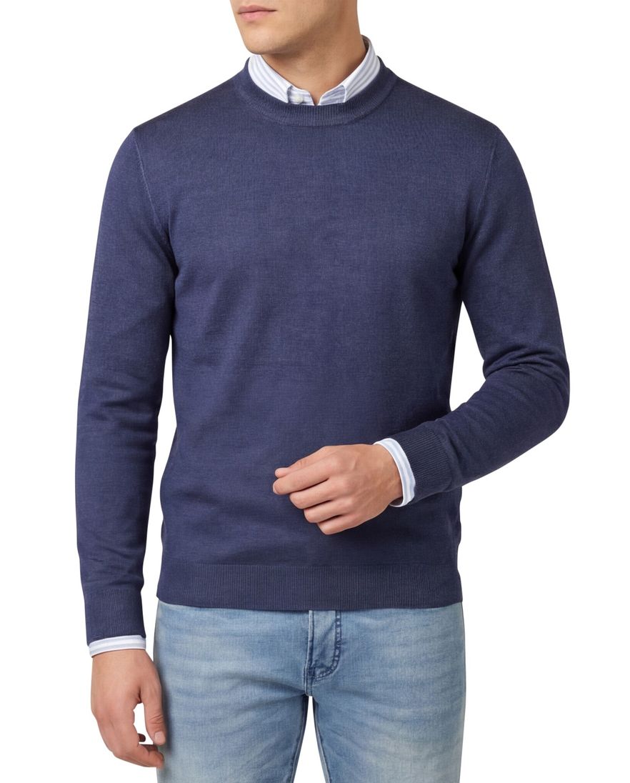 Thomas Maine trui blauw wol