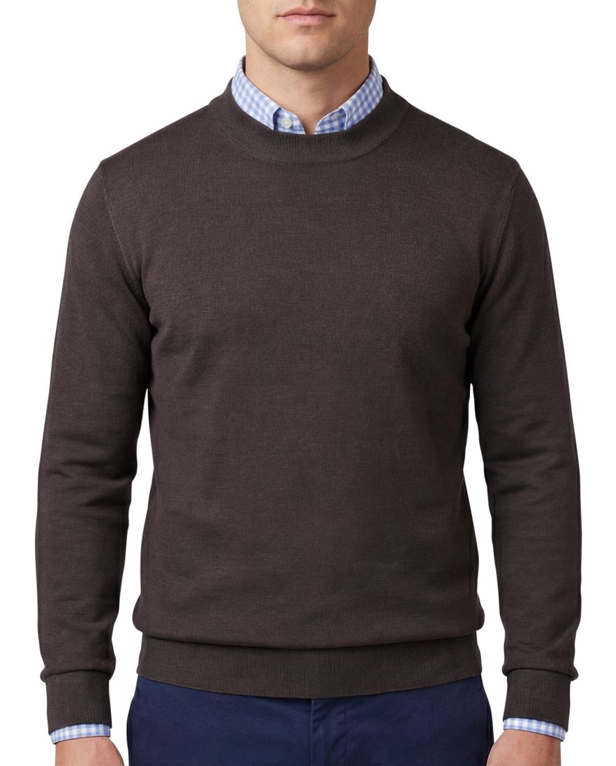 Thomas Maine trui bruin wol