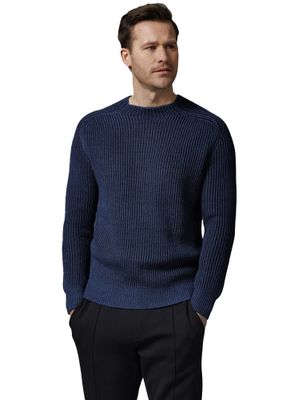 Thomas Maine Thomas Maine gebreide trui blauw structuur normale fit