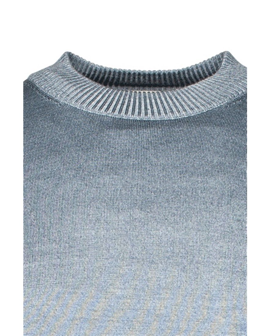 Thomas Maine turtleneck blauw effen normale fit wol